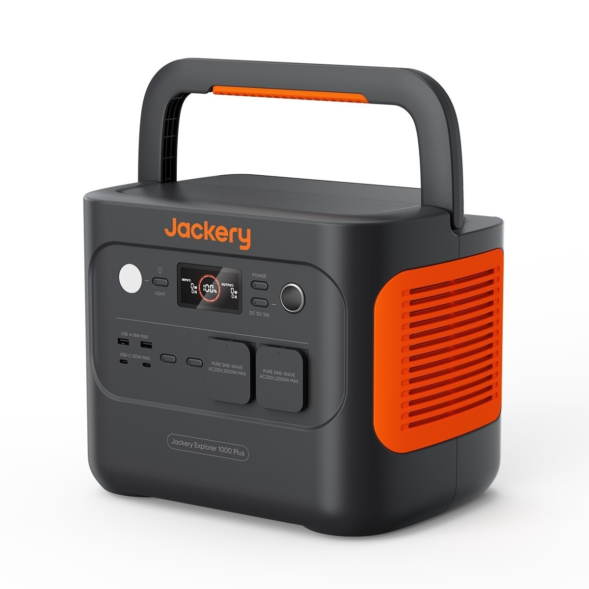 Студійний ракурс 3/4 — Jackery Explorer 1000 Plus Зарядна станція Jackery Explorer 1000 Plus європейської версії — вигляд збоку